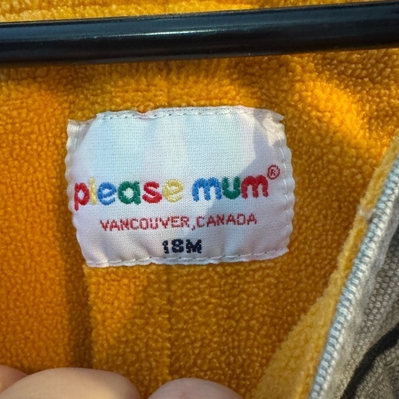 Please Mum Y2K Khaki Boys Overalls Fleece-Lined Size 18 Months Go Bananas Patch - Picture 3 of 6